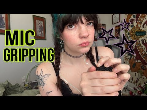 ASMR STICKY MIC GRIPPING *INTENSE* For Tingles ✨ w Mouth Sounds 🫦