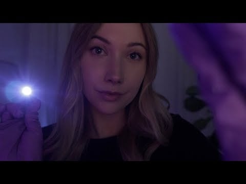 ASMR Cranial Nerve Exam | Low-Light, Gloves ~ Detailed Medical Exam for Sleep 💤