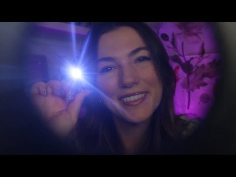 ASMR Cranial Nerve Exam in the DARK (bright lights/dim lighting for relaxation) 🕯