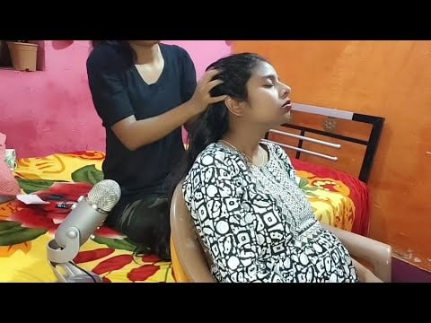 Asmr: shooting oiling, massage and swelling leg massage for getting relax the whole body