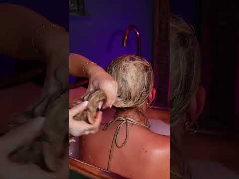 ASMR Hair Play ✨ Hair Braiding, Tucking in and Soft Back Tracing + Bubble Bath For Sleep | Link belo