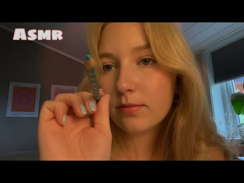 drawing on your face asmr 🦋🌿⭐️🌷