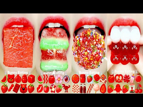 EXTREME Red Snacks ASMR Collection!❤️ (Crunchy, Chewy, Tingle Sounds) Mukbang