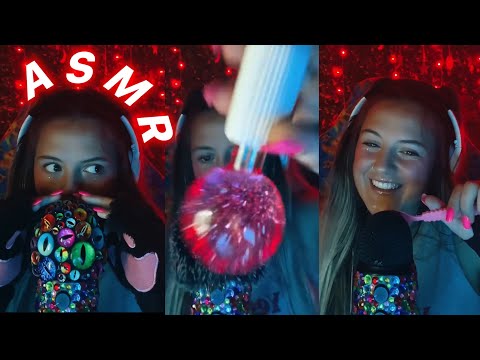 ASMR LIVE pt. 1 💋🌹🎈— water globes, mic scratching, spoons, mouth sounds, etc!