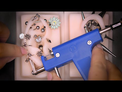 [ASMR] Compare the volume and destructive power of 2 types of BIG piercers (subtitles, No Talking)