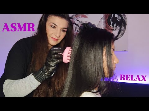 ASMR ✨ Masaje capilar ✨ a mi amiga 💓 Sol 💗 MUY relajante/ PARA DORMIR 🔊🎧😴