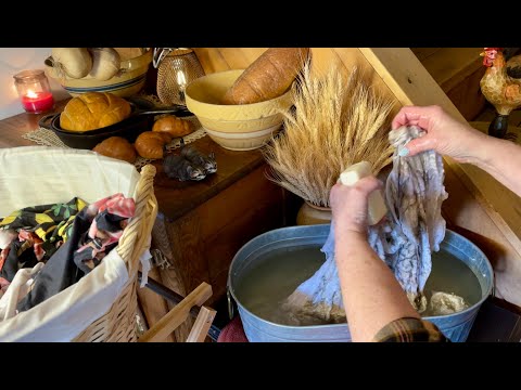 Washing clothes by hand! 🧼 💦 Old fashioned Laundry (No talking version) Water & soap sounds~ASMR