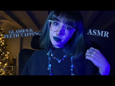 ASMR Glasses Tapping & Teeth Tapping | Hair Sounds, Whispering