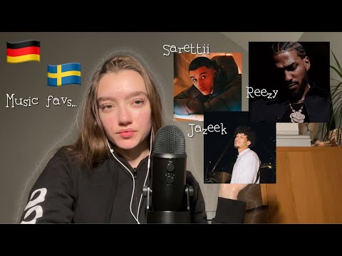 ASMR My Current Music Favs 🎶 | Deutscher & Svensk Rap | Clicky Whispers, Mic Brushing & Scratching