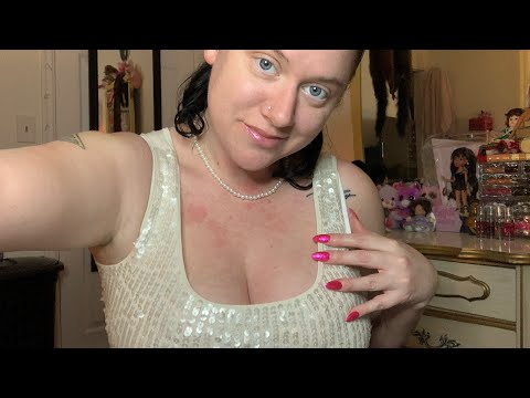 ASMR Fast & Aggressive Fabric Scratching on Sequin Shirt & Soft Spoken Rambling