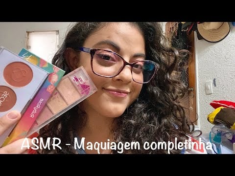 ASMR - Maquiagem completinha com sussurros