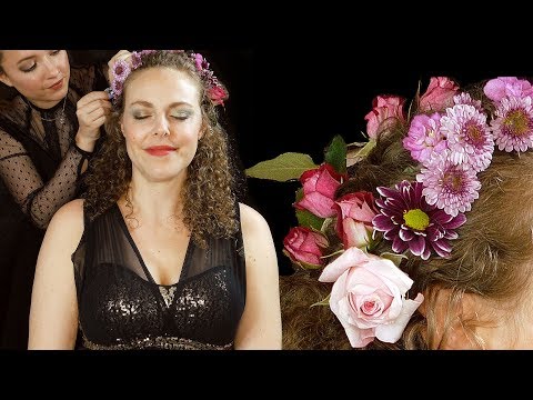 ASMR Flower Crown Hair Styling No Talking - Lucy & Corrina