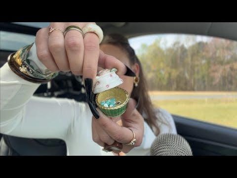 asmr with random things I found in my car 🚙  (+ gentle mic scratching)