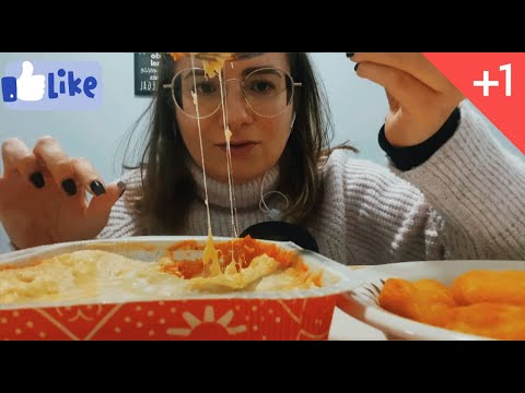 ASMR - Comendo lasanha Mukbang Brasil #asmr #mukbang #mastigação