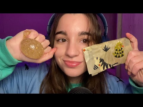 ASMR intenso triggers sobre el micro :) | beeswax wraps, orbeez y mic rubbing