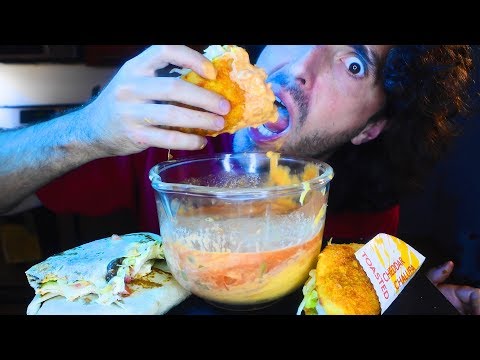 ASMR TACO BELL FEAST + SPICY CHEESE SAUCE * NO TALKING * | Nomnomsammieboy