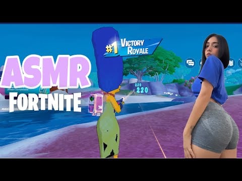 ASMR jugamos FORTNITE JUNTOS 🤯 con SONIDITOS de FONDO.💦💦