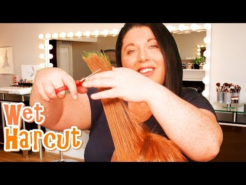 ASMR Haircut✂ Roleplay (Real Wet Hair) (Hair Brushing, Scissors, Spray Sounds, Combing)