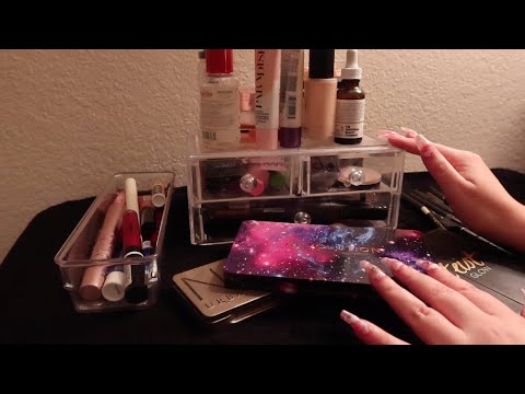 ASMR Makeup Collection Organization (soft-spoken, rummaging)