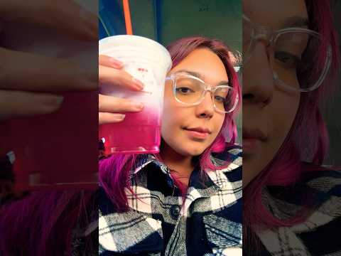 DUNKIN DONUTS REFRESHER ASMR | strawberry flavor drinking sounds