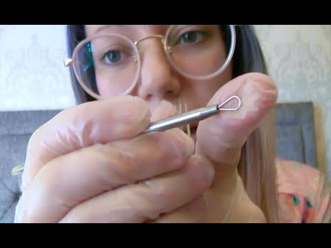 ASMR SPA FACIAL PORE EXTRACTION PERSONAL ATTENTION STEAMER | Gloves Oils Cream Crinkle Apron Gua Sha