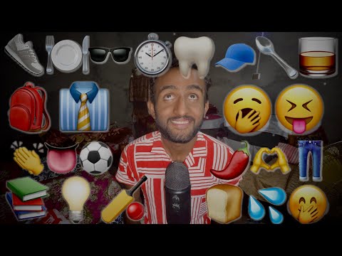 ASMR Emoji Challenge 😭😝⚽️🥱🥃🕶️