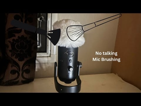 ASMR NO TALKING brushing the mic 