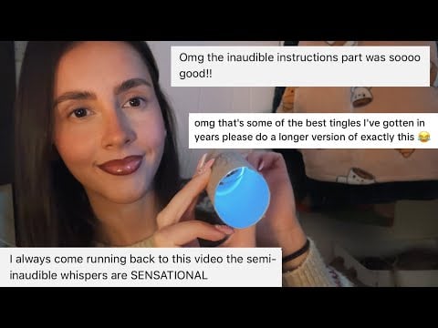 ASMR- Semi inaudible instructions for MAX tingles🤫✌🏻 (perfect vid if you need low volume asmr!)
