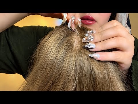 ASMR Pins & Needles Plucking 💆🏻‍♀️ Deep Scalp Massage, Hairline Scratching & Tingles