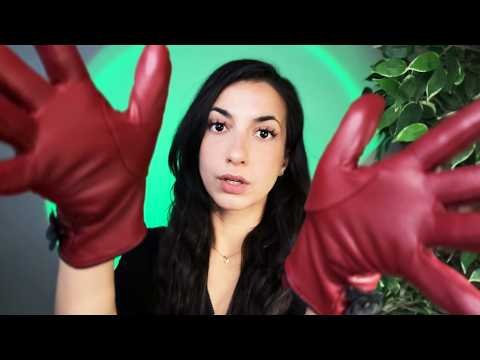 ASMR Leather Gloves. (Massage, Gripping & Squeaky Sounds)
