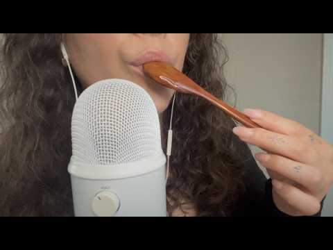 Honey Eating Sounds ASMR 🍯 Sweet & Sticky Mouth Sounds