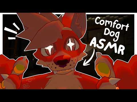 [Furry ASMR] Comfort dog helps YOU get some needed sleep :3 [Sleep-aid] [Soft-spoken] [Visual-Aid]