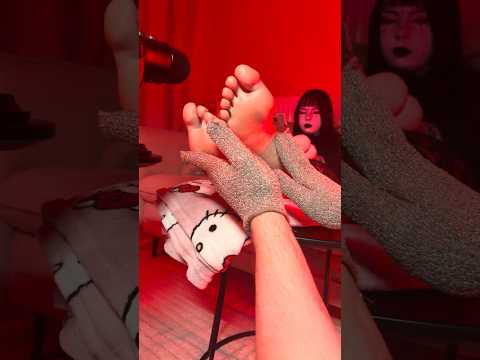 ASMR Gloves vs Her Feet #asmr