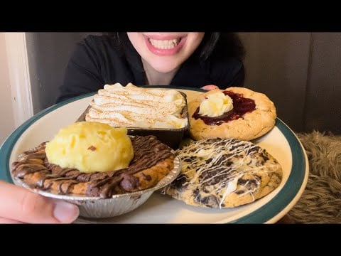 CRUMBL COOKIE OF THE WEEK ASMR EATING *SILENT REVIEW*