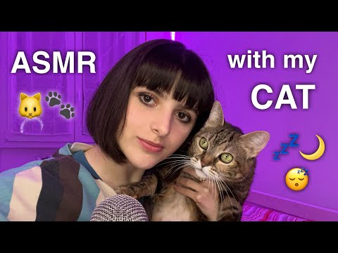 ASMR with My Cat + Chit-Chat🐱💤🐾 (cat purring, whisper ramble)