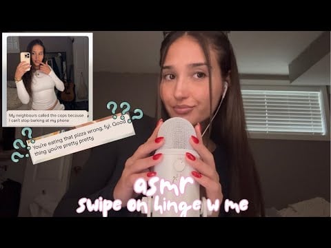 asmr - swipe on Hinge with me !!! 