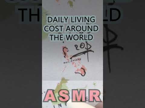 Map Tour: Daily Cost of Living Around the World #asmrfacts #asmrtracing #asmrwhisper