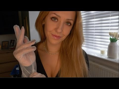 ASMR Medical Exam - Head, eyes, ears, nose & throat exam RP with gloves