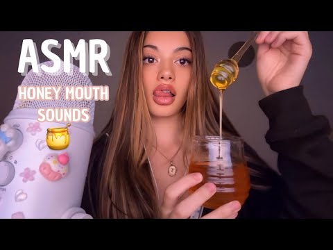 ASMR ~ Honey mouth sounds (comiendo miel) 🍯