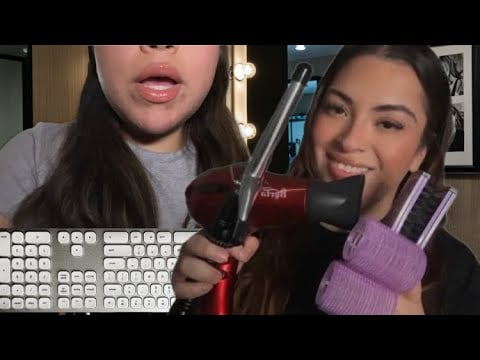 ASMR| Styling your hair 👩🏻‍🦱 after your hair wash & head massage from  💕