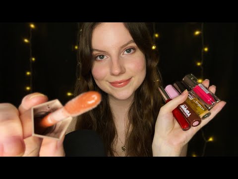 ASMR Lipgloss Application & Pumping (w/ Mouth Sounds)