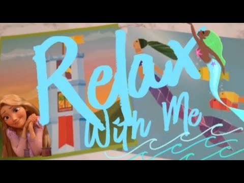 LO-FI ASMR TRIGGERS: MERMAID 🧜‍♀️ & RAPUNZEL 🦎 STICKER PUZZLE (Chatting It Up) [Relax With Me] #78