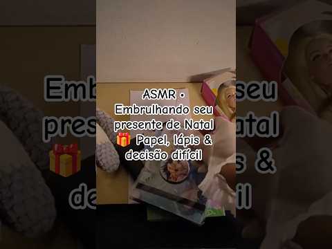 ASMR • Embrulhando seu presente de Natal 🎁 Papel, lápis & decisão difícil #asmr #asmrcaseiro #natal
