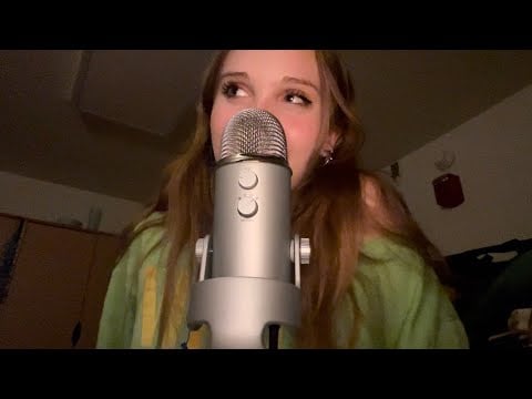 asmr rambling + showing you random things (gum chewing, close whispers, yapping)