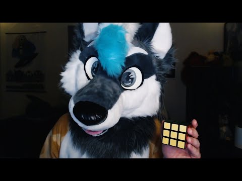 Dumb Wolf Solving Rubik Cube [FURRY ASMR]