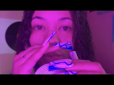 Nail Tapping & Whisper Ramble ASMR 🦋🩵