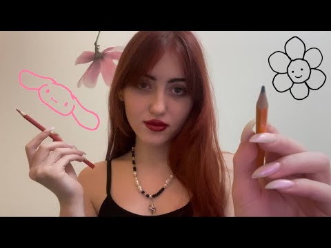 АСМР рисую на тебе карандашами ✍🏻💘