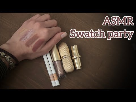 ASMR 🌙 Lisa Eldridge swatch party - Makeup swatches and gentle whispers