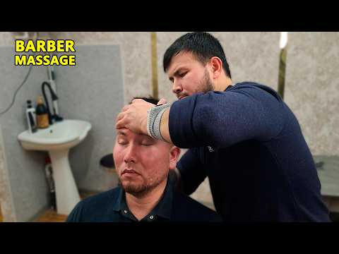 ASMR Barber Massage (Head, Face, Back Massage)