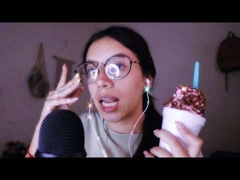 ASMR comiendo chaskafruta (helado) 🍧 storytime de mi primera p3da 😂